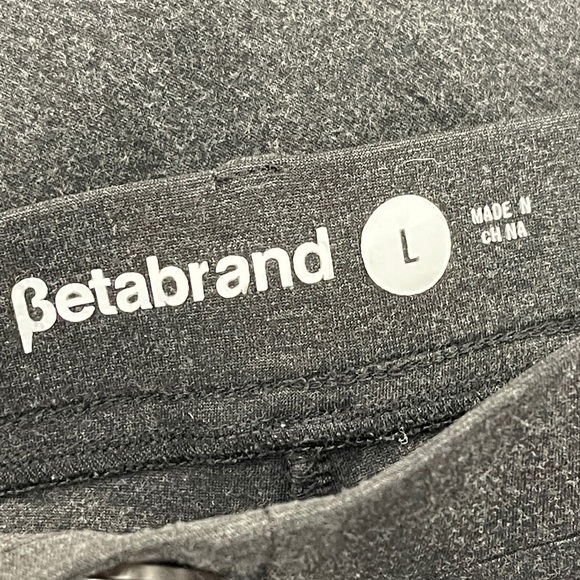 Betabrand Charcoal Gray Classic Dress Yoga Bootcut Pull On Pants Size Large - Picture 5 of 6